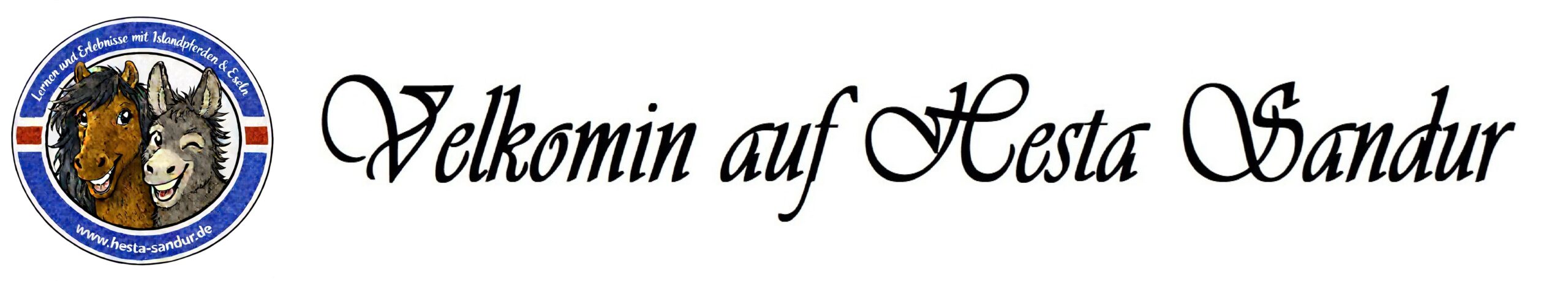 Velkomin auf Hesta Sandur Logo